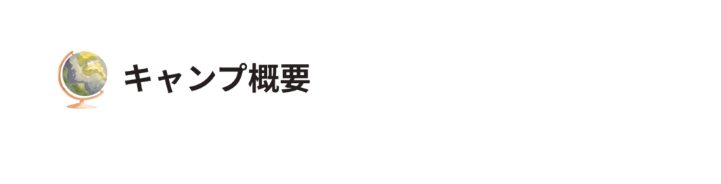 キャンプ概要